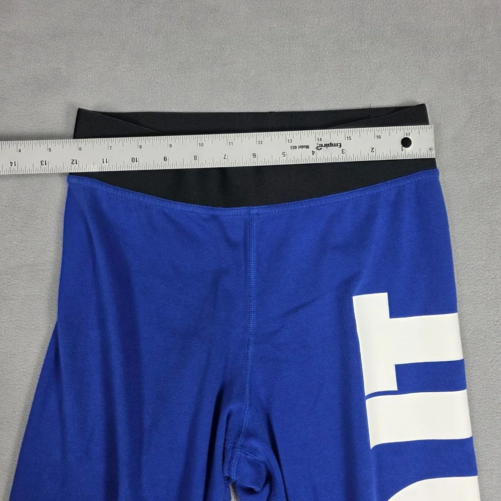 Nike Leggings Womens Small Blue Skinny High Rise Just‎ Do It Stretch Solid
